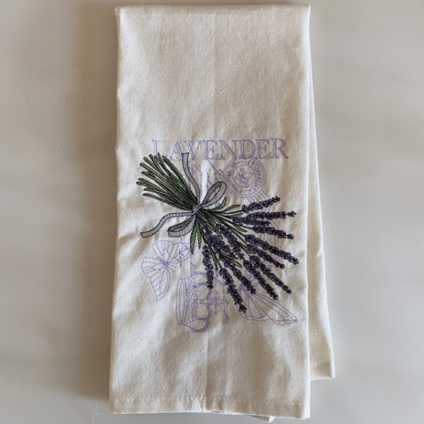 lavender tea towel