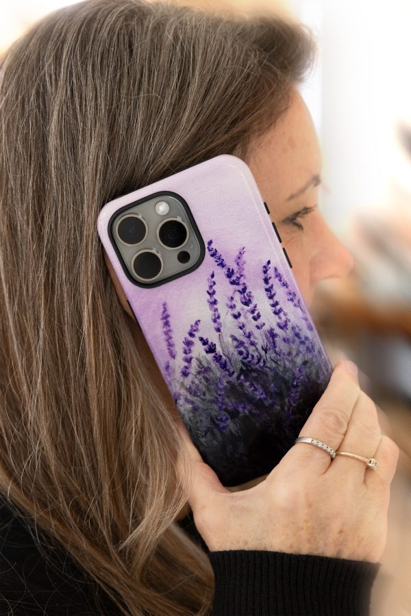 iphone 15 case - purple with lavender