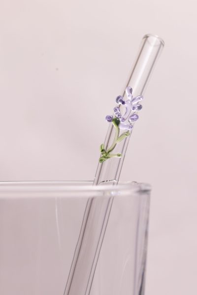 Lavender Drinking Straw - Straw detail