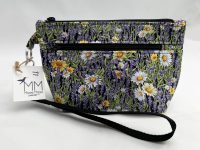 Lavender and Daisies Wristlet Handbag