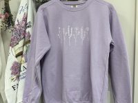 lavender sweatshirt