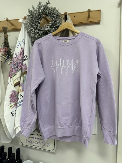 lavender sweatshirt